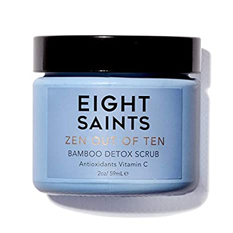 Eight Saints Zen Out Of Ten Bamboo Detox Face Scrub, Natural and Organic Daily Exfoliating Facial Scrub With Bamboo Fibers, For Blackheads, Blemishes, and Dull Skin, 2 Ounces