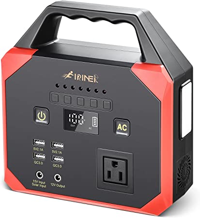 FIRINER Portable Power Station 167Wh/45000mAh, Camping Solar Generator with LED Light, Backup Battery Pack Power Supply Pure Sine Wave 110V 150W, Emergency Supplies for CPAP, Outdoors, Travel, Emergency