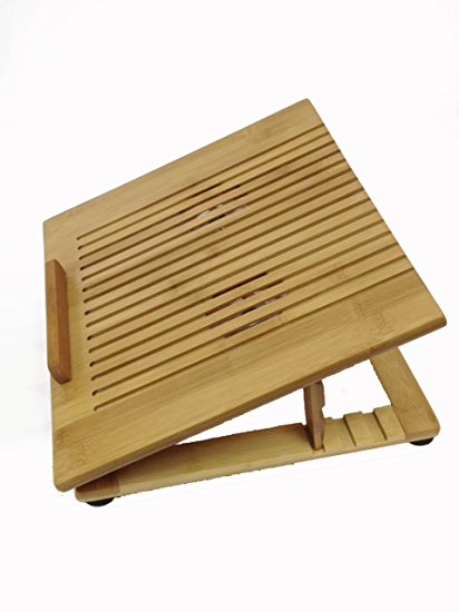 Buddy Products Bamboo Tabletop, Height Adjustable from 1.5 to 5.5 Inches (BB-003)
