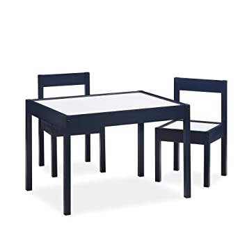 Baby Relax Hunter 3-Piece Kiddy Table & Chair, Blue/White Table Set