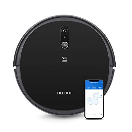 ECOVACS DEEBOT 711S Robotic Vacuum Cleaner with Smart Navi 2.0 Visual Mapping, Max Power Suction, Up to 130 min Runtime, Hard Floors & Carpets, App Controls, Self-Charging, Quiet.