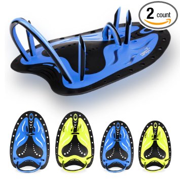 COPOZZ Swim Training Paddles Hand Paddles Power Paddles Swimming Training Aid Large Flat Paddles for Men Women Boys Girls