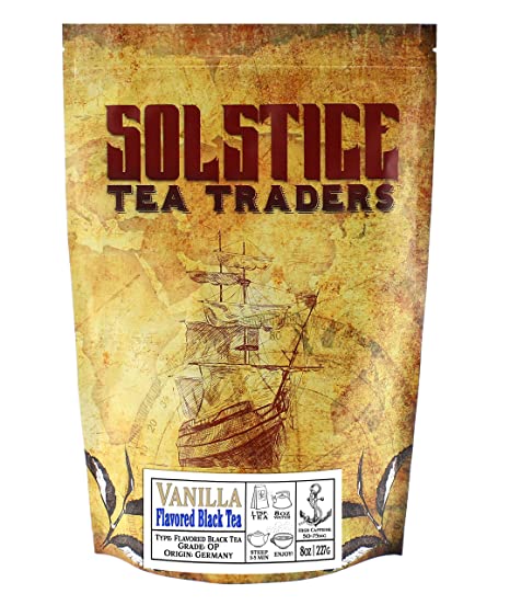 Solstice Loose Leaf Vanilla Black Tea (8-Ounce Bulk Bag); Makes 100  Cups of Tea