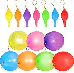 30Pcs Punch Balloons, Party Favors Heavy Duty Punching Balloons with Rubber Bands For Kids Birthday Decorations Party Balloons Weddings Supply