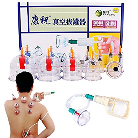 Kangzhu Chinese Traditional Biomagnetic Vacuum Cupping Therapy Set (12 cups)