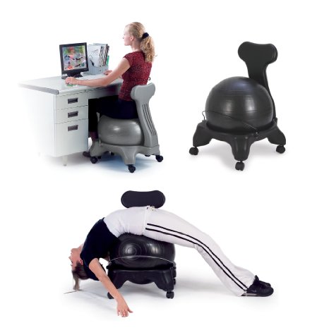 Sivan Health and Fitness Balance Fit Chair with ball and pump