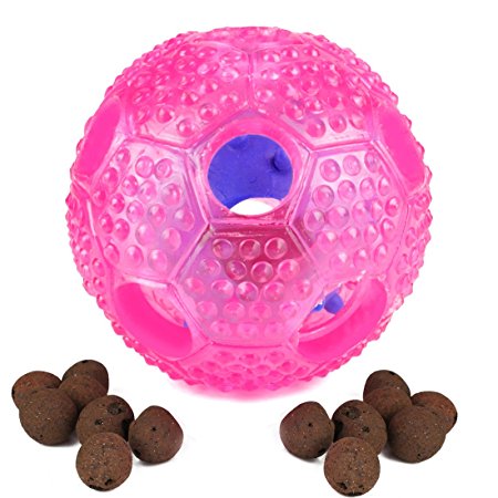 ONSON Dog Toys, Chew Toys IQ Treat Ball Interactive Toys For Small Medium Large Dogs, Durable Food Dispensing Chew Dog Ball, Nontoxic Rubber and Bouncy Dog Ball, Ball Shape Design Cleans Teeth