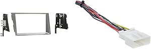 Metra 95-8903S Double DIN Installation Dash Kit for 2010 Subaru Legacy and Outback (Silver) & Metra 70-7552 Radio Wiring Harness for Nissan 2007-Up/Select Subaru 2008-Up