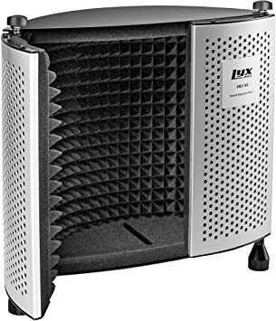 LyxPro Sound Absorbing Acoustic EVA Foam Isolation Portable Microphone Shield, Vocal Recording Panel, Four Side Enclosed High Performance, Collapsible - Stand Mountable - VRI-50