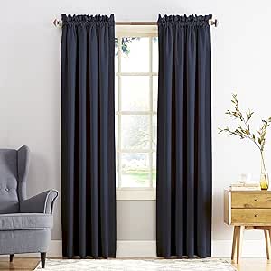 Sun Zero Barrow Energy Efficient Rod Pocket Curtain Panel Pair