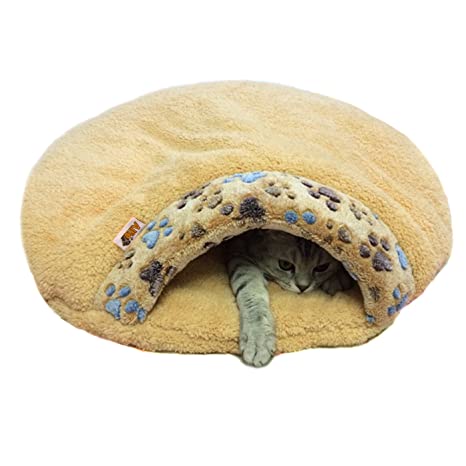 Alfie Pet - Gin Cat Sleeping Cave Bed - Color: Cantaloupe, Size: S