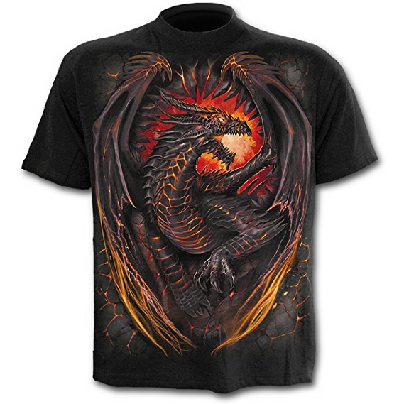 Spiral - Mens - DRAGON FURNACE - T-Shirt Black