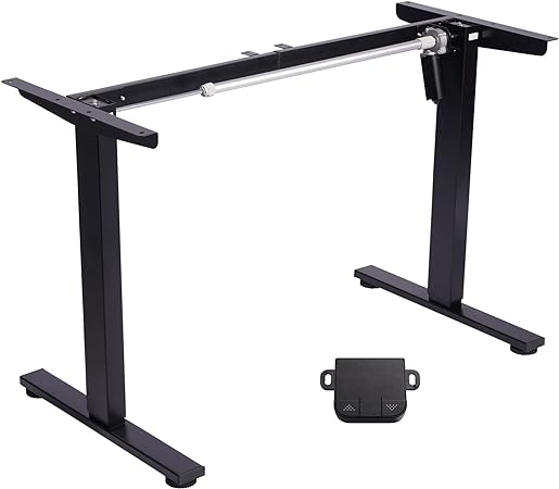 TOPSKY Single Motor Electric Adjustable Standing Computer Desk for Home and Office (Black Frame only)