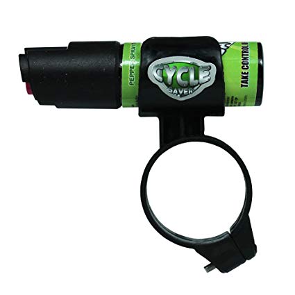 Cycle Saver Pepper Spray with Easy Install Bicycle Mount for Bicycles and Mountain Bikes