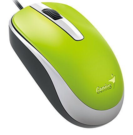 Genius Classic Wired Optical Mouse, Green (DX-120green)