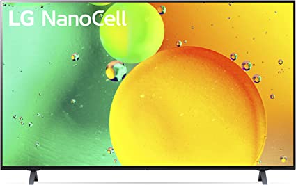 LG Nano75 NanoCell Series 55” Alexa Built-in 4K Smart TV (3840 x 2160), 60Hz Refresh Rate, AI-Powered 4K, Cloud Gaming (55NANO75, 2022)