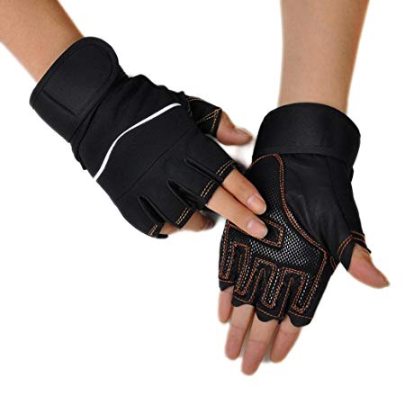 Koly Outdoor Sport Gym Workout Weight Lifting Training Fingerless Gloves