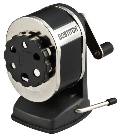 Stanley Bostitch Vacuum Manual Pencil Sharpener, Black (MPS1SC-BLK)