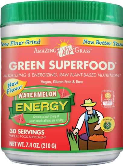 Amazing Grass Green Superfood Energy Watermelon, 30 Servings, 7.4 Ounces