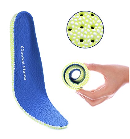 Shock Absorption Soft Breathable Light Cushioning Replacement Athletic Sports Shoe Insoles/Inserts for Running,PlantarFasciitis,ShinSplint,FeetPain,Daily Work (US Men 8-Women 9(10.20")(259MM))