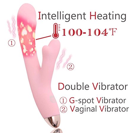 Vibrator Massager 100% Waterproof 8 Speed G-spot Rabbit Vibrator-Powerful Dual Motors for Women or Couples