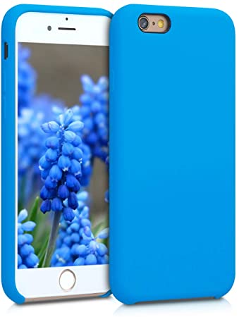 kwmobile Carcasa Compatible con Apple iPhone 6 / 6S - Funda de Silicona para móvil - Cover Trasero en Azul Cielo