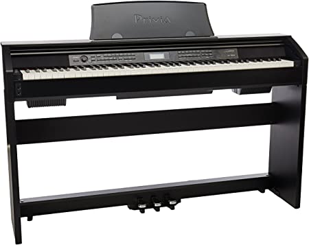 Casio PX-780 Privia 88-Key Digital Home Piano with Power Supply, Black