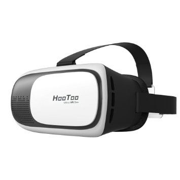 HooToo VR Headset 3D Glasses Virtual Reality Box for iPhone, Samsung, Moto, LG, Nexus, HTC - Black/White