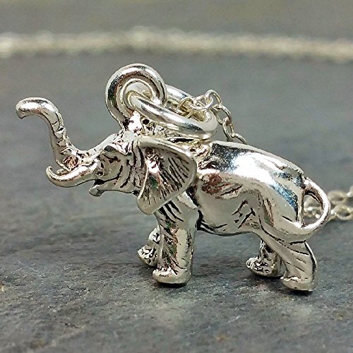African Elephant Necklace - 925 Sterling Silver