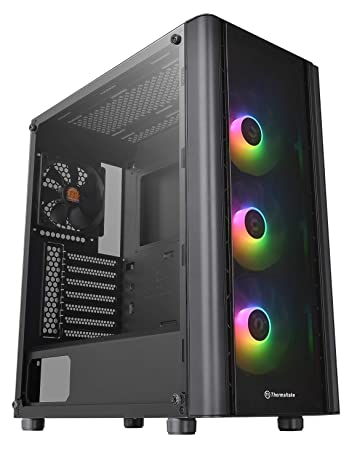 Thermaltake V250 Motherboard Sync ARGB ATX Mid-Tower Chassis with 3 120mm 5V Addressable RGB Fan   1 Black 120mm Rear Fan Pre-Installed CA-1Q5-00M1WN-00