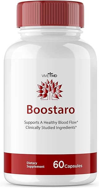 VIVE MD Boostaro ed Pills Advanced Formula Supplement - Maximum Strength Blood Flow Support Formula, Boostaroo Supplement for Healthy Blood Flow, 60 Capsules per Bottle (1 Pack)