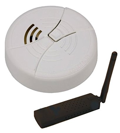 IP Digital Wireless Bottom View Smoke Detector Hidden Camera w/ USB Receiver