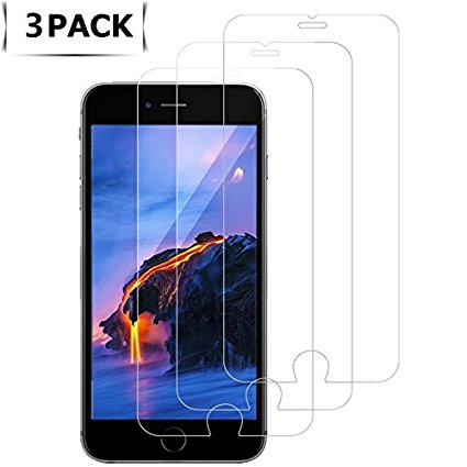 iPhone 8 Plus/7 Plus/6S Plus/6 Plus Screen Protector,[3Pack] Zizuse [9H Hardness] [Anti-scratches] [Anti-Fingerprint] Tempered Glass Screen Protector for Apple iPhone 8 Plus/7 Plus/6S Plus/6 Plus