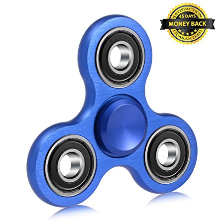 Zeato 360° Rotation Metal Fidget Tri Spinner Hand Toy Anti-anxiety EDC Focus Toy with Hybrid Ceramic Bearing Stress Reducer Relieves ADHD, Anxiety and Boredom