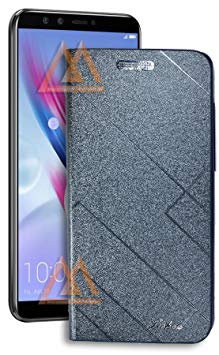 Honor 7X Flip Cover Royal Series Premium Leather Stand Case Ultra Slim Perfect Fit Full Protection Front & Back for Huawei Honor 7X (Blue) Marshland®