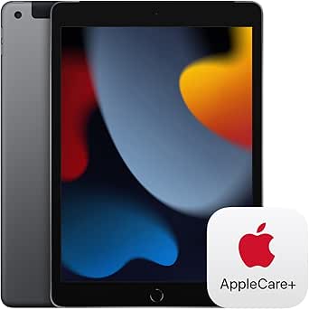 Apple 2021 10.2-inch iPad (Wi-Fi   Cellular, 64GB) - Space Gray with AppleCare  (2 Years)