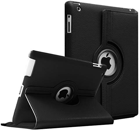 Fintie Rotating Case for iPad 4/3 / 2-360 Degree Rotating Smart Stand Protective Cover with Auto Wake/Sleep for iPad 4th Gen with Retina Display, iPad 3 & iPad 2, Black