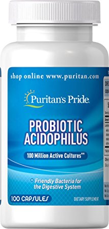 Puritan's Pride Probiotic Acidophilus-100 Capsules