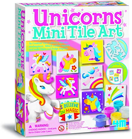 4M 404740 Unicorn Mini Tile Art, Multi