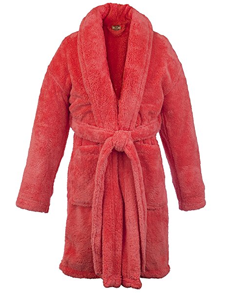 Kids Microfiber Fleece Shawl Robe - Boys