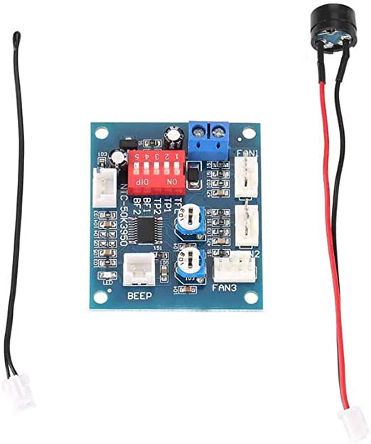 N / A DC12V 5A PWM 4 Wires PC Fan Temperature Manumotive Speed Controller Module CPU High-Temperature Alarm with Buzzer and Probe