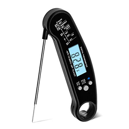 DIGITBLUE Meat Thermometer Waterproof , Instant Read Digital Meat Thermometer with Built-in Bottle Opener for Kitchen Cooking BBQ Food Baking Liquid Meat Grill