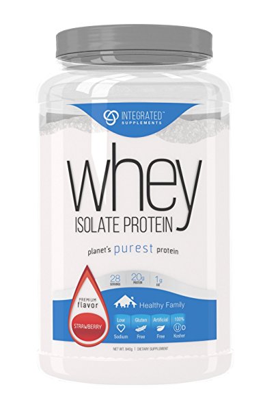 Integrated Supplements CFM Whey Protein Isolate Diet Supplement, Wild Straw, 2 Pound