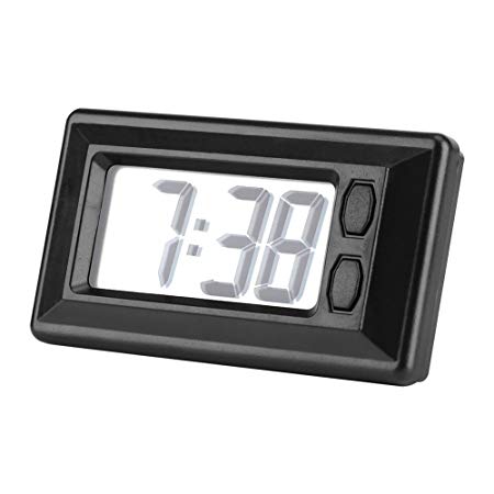 Fdit LCD Digital Table Car Dashboard Desk Electronic Clock Date Time Calendar Display