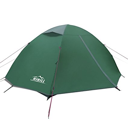 Camping Tent HiHILL Capacious Waterproof Lightweight 2 Person Tent Mosquito TentRain Fly for Camping Beach Mountain with Carry Bag (TC-01)