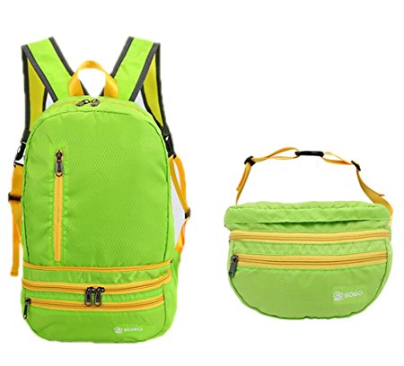 MAIBU 35L Outdoor Lightweight Backpack Multifunctional Packable&Foldable Casual Backpack Waistpack Waterproof Travel Hiking Daypack Sports Bag