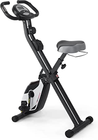 Ultrasport F-Bike, bicycle trainer, home trainer, foldable fitness bike, integrated training computer, hand pulse sensors, foldable, 8 resistance levels, ideal for old and young