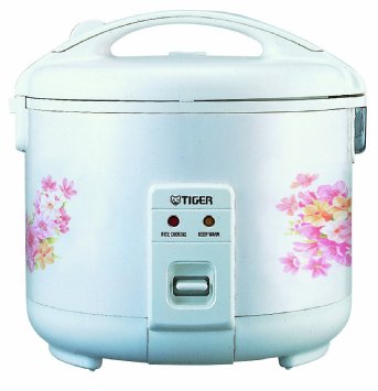 Tiger JNP-0720-FL 4-Cup Uncooked Rice Cooker and Warmer Floral White