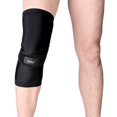 Wsky Knee Compression Sleeve Support BasketballRunning and Athletics - Knee System Includes1 Compression Sleeve Knee and 1 Patellar Knee Strap - Best to Immobilize - Protects Patella