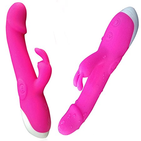 LOVER FIRE 7.5 inch / 19 cm, 100% Medical Grade Silicone Waterproof Bunny Massager